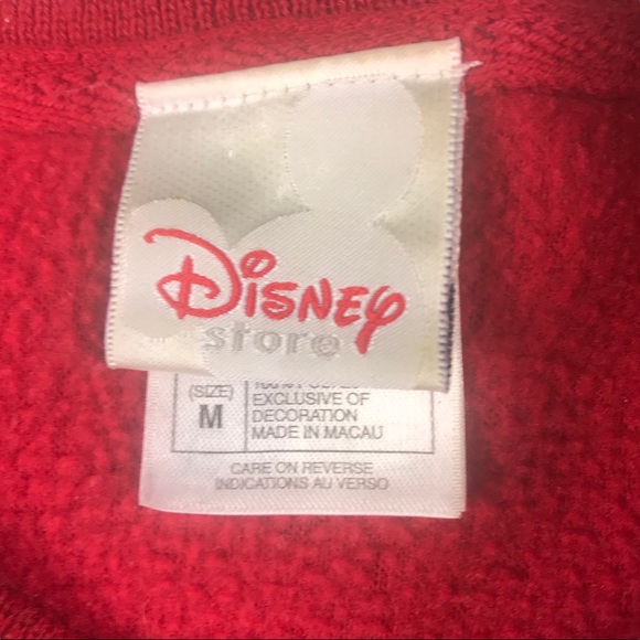 Disney Mickey Mouse Fleece Red Sweatshirt Size M - Picture 3 of 4